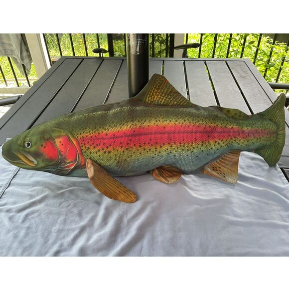 Rainbow Trout Fish Accent Pillow - Picture 1 of 9